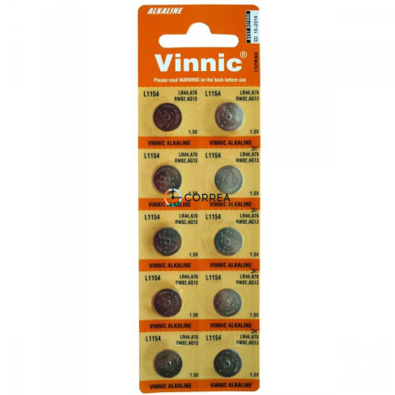 Батарейка Vinnic LR44/L1154/G13 BTV-Vin - 2
